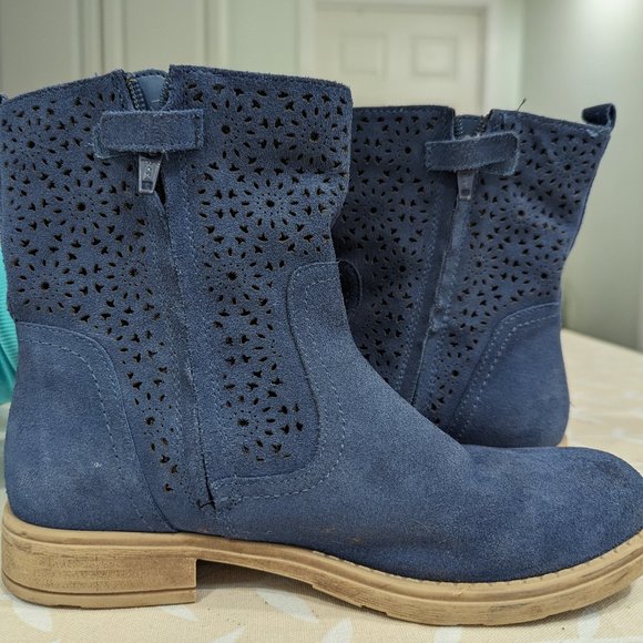 Geox blue suede Chelsea boots size 37 - Picture 6 of 6